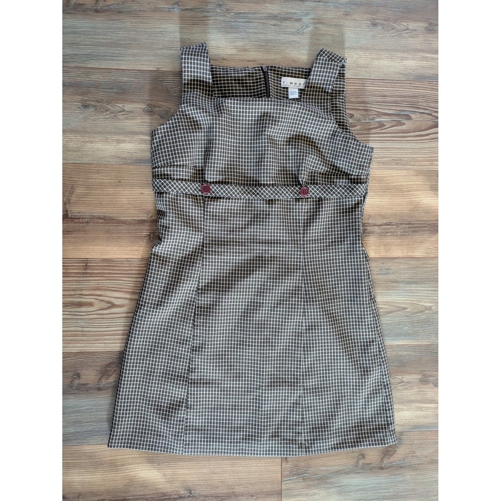 r-wear Rampage Clothing Company Brown Candy Plaid Sleeveless Y2K 90s Mini Dress